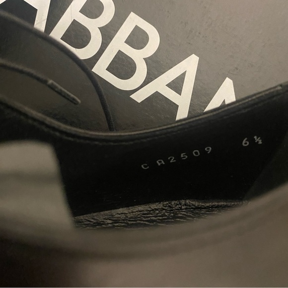 NIB Dolce & Gabbana Men’s Stringata Vitelo VIP Derby Leather Shoes - Size 6.5 - Picture 10 of 16